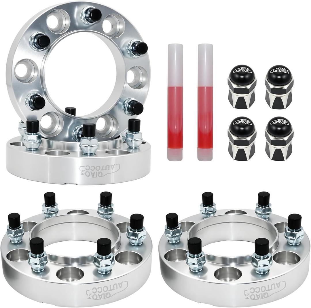 1.25" Forged 6x5.5 Hubcentric Wheel Spacers Compatible with Tacoma 4Runner Tundra Fortuner Ventury GX470 GX460-6x139.7mm with 12x1.5 Studs & 106mm Hub Bore(Set of 4)