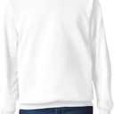 Gildan Adult Softstyle Crewneck Sweatshirt, Style GSF000 (Medium, White)