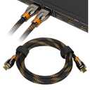 HDMI Cable 15FT, 4K@60Hz, 18Gbps High Speed HDMI 2.0 Cord, Ultra HD,Ethernet Audio Return,Video 4K,1080p,3D,Arc, HDR Compatible with Xbox,PS5/PS4,HDTV,Laptop ect (Yellow)