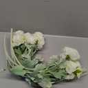 6PCS Artificial Ranunculus Flowers with Real Touch Stem Silk Ranunculus Flowers for Household Arrangement Beige Color (White)