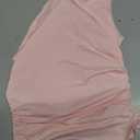 BAIGRAM Women Sleeveless Y2K Beaded Buckle One Shoulder Crop Tank Tops Asymmetric Ruched Slim Fit Summer Boho Going Out Tops (Small, Pink)