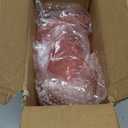 XUWAIDSGN 12 Pcs Champagne Martini Glasses 9 Oz with Gilded Removable Gold Rim Coupe Glasses Pink Martini Glasses Plastic Mimosa Vintage Coupe Glasses Set For Wedding Anniversary (12, Ribbed Pink)