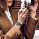 SUNFWR Leather Bands Compatible with Apple Watch Band 42mm(Series 3 2 1) 44mm 45mm 46mm 49mm for Men Women, Top Grain Genuine Leather Replacement Strap for iWatch Ultra 3 2 1, SE3 2 1, Series 11 10 9 8 7 6 5 4 3 2 1 (Coffee/Silver)