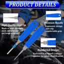 Terminal Removal Tool Kit - 41pcs Electrical Pin Removal Tools Automotive Depinning Tool Kit with Blow-Molded Case for Most Connector, Blue