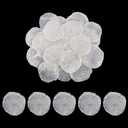 PH PandaHall 60pcs Undrilled Capiz Shells, 2~3.5 inch Large Shells Natural Capiz Sea Shell NO Hole White Shell Pieces for Place Cards Wind Chimes Handcrafts Jewelry Lampshades Making