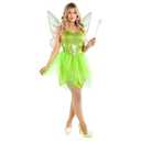 Morph Green Fairy Costume With Wings Women Halloween Costumes For Women Fairy Wings Green Dress Bell Womens Costume Adult (Large)
