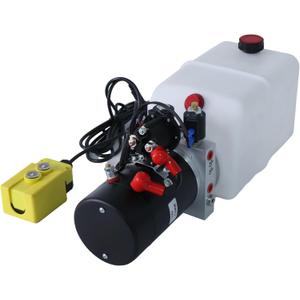 Hydraulic Pump DC-4499, 6 Quart Double Acting 12V Compatible with Dump Trailers (DC36)