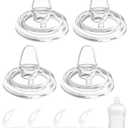 2 x Sippy Spout Nipples for Philips Avent Natural Baby Bottles, Soft Food-Grade Silicone Replacement Tops for My Grippy & Natural Trainer Sippy Cups, BPA-Free, Leak-Proof, 4-Pack, 6+ Months
