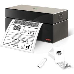 ORGBRO Z1 Shipping Label Printer, 4x6 Thermal Label Printer for Small Business, High Speed Sticker Maker for Commercial Grade Shipping Packages, Used for Amazon, Ebay, Shopify, USPS (USB Only) (Black)