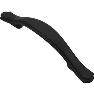 Alzassbg 10 Pack Flat Black Cabinet Pulls, 3 Inch(76mm) Hole Centers Cabinet Handles Arch Kitchen Hardware for Cabinets and Drawer AL3028MB