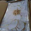Elegant Glam Art Canvas, 45" x 30", Gold Frame, Lustre Within the Bloom I