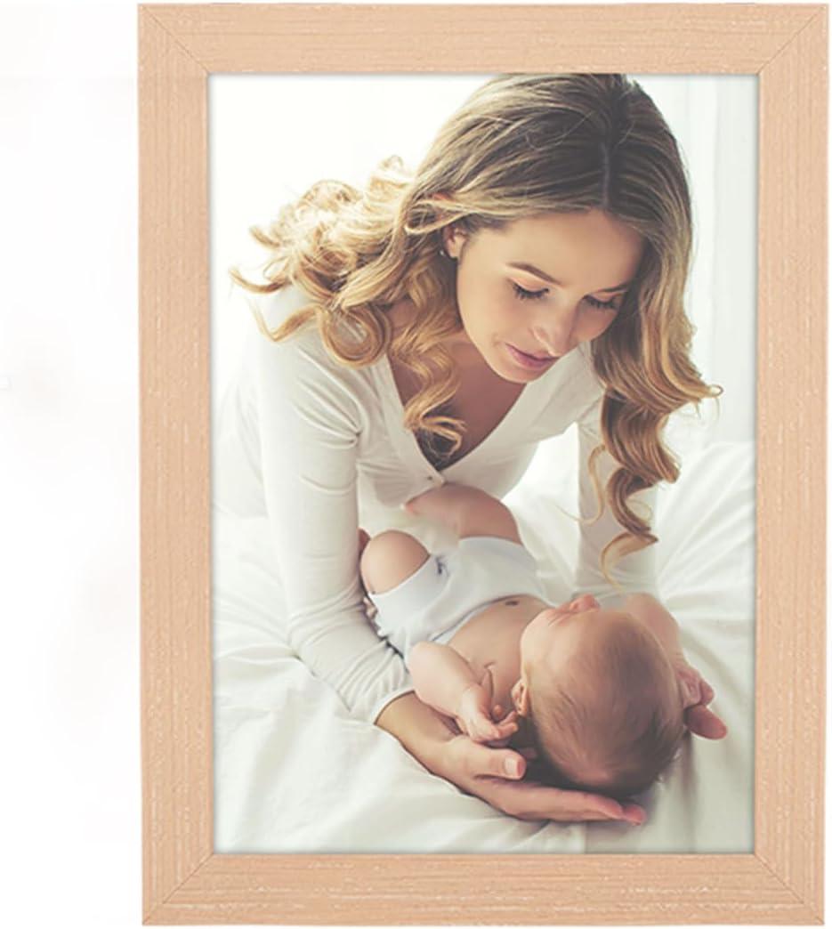 8x13 Picture Frame Natural Woodgrain,Rustic 13x8 Picture Frame Beige, Pic Hanging Poster Frame, 8 by 13 Gallery Family Portrait Photo Frame Horizontal and Vertical Display for Wall Hanging/Tabletop