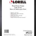 Lorell Solid Wood Poster Frame, 22" x 28" (49222) , Black