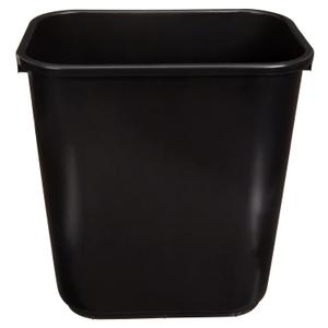 Amazon Basics Rectangular Commercial Office Wastebasket, Easy to Clean, 7 Gallon, Black, 6-Pack