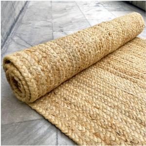 Bedding Craft Natural Fiber Collection Runner Rug - 2' x 6', Handmade Chunky Textured Jute, Ideal for High Traffic Areas in Living Room, Bedroom, Kitchen (24"x72" - Natural) (72" x 24" (Set of 1))