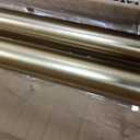 Double Blackout Curtain Rods 72 to 144 Inches (6-12 Feet),1-Inches Front and 5/8 Inches Back Adjustable End Cap Double Window Drapery Rod for Drapes and Curtains,Warm Gold