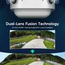 winees Floodlight Camera, 2K HD Dual-Lens Outdoor Security Camera | 180 Degree Panoramic Motion Detection, 3000 Lumens, Color Night Vision, 110dB Siren, 2-Way Audio (White)