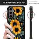 for Samsung Galaxy S24 Plus Case, Sunflower Flowers Yellow Pattern Protective Case Non-Slip Four Corners Shock Absorbing Soft TPU Case