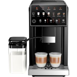 Milk Frother20 Bar Pressure, 15 Grind Settings, Touch Screen Control and Self-Cleaning Function for Espresso, Latte and Cappuccino missing pieces