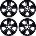 Glossy Black Wheel Skins Compatible with 2019-2024 Toyota RAV4/RAV4 Hybrid ;Set of 4 Pcs;17 inch