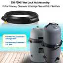 550-7500 Plastics Filter Lock Nut Replacement with Ext Lock Tabs Part Fit for Waterway Clearwater II Cartridge Filter Parts and D.E. Filter, Replace 550-2060, 550-2075