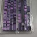 HITIME XVX Shine Through Keycaps w/IMD Tech, Custom Topographic Keycaps 60 75 100 Percent, Purple Key Cap Set 118 Keys Lines Backlit, OEM Profile Side Printed for Keyboards