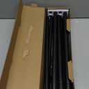 TONIAL 2 Pack Curtain Rods 32 to 58 Inch, Telescoping Splicing 3/4 Inch Single Rods for Windows Decorative Drapery Rod with Small Finial, Black