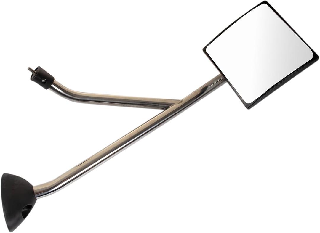 Passenger Side Manual Chrome Mirror Smooth Hood Mount Compatible with 2008-2020 International ProStar