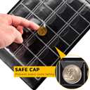 Coin Collection Supplies Holder Book for Collectors, 300 Pockets Coin Collection Organizer Storage Box Case Album for 20/25/ 27/30/ 38mm Coins- Blue