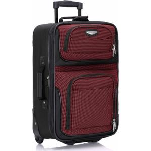 Travel Select Amsterdam Softside Expandable Luggage with Rolling Wheels, Red, 21-Inch Carry-on