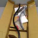 Roundhill Furniture Arles Metal Black and Walnut Standing Coat Rack