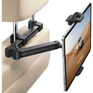 Lamicall Car Headrest Tablet Holder - [Foldable Clip] [Lockable] Tablet Mount for Car Backseat, Car Accessories for Kids, for iPad Pro, Air, Mini, Galaxy Tab, Fire HD, 5.4-13" Tablets