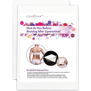 ContourMD Medical Grade Post Lipo Foam Compression Sheets  Post Surgery Compression Garment after Liposuction, Tummy Tuck, AB Flattening, BBL, & More  Surgery Recovery Supplies (3-Sheet Set) (8x11 Inch (Pack of 3))