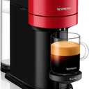 Nespresso Vertuo Next Coffee and Espresso Machine by Breville, Cherry Red, 1.1 Liters with complimentary starter set of Nespresso capsules,                    BBD 06/30/2022