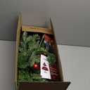 MARTINE MALL 3FT Small Christmas Tree with Light, Artificial Mini Christmas Tree with Hanging Ornaments Cute Tabletop Xmas Trees for Home Small Space Holiday Decor (Green and Red)