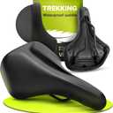 VELMIA Bike Seat 100% Waterproof I Bicycle Seat with Ergonomic Design - Bike Seats for Men and Women - Perfect for Trek Bikes & Peloton I Mountain Bike seat, Bike Saddle