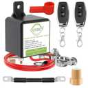 Remote Battery Disconnect Switch 12v, 250A, Battery Cut Off Switch Anti-Theft, Prevent Battery Drain, Remote Battery Kill Switch for Car, Disconnect Negative Car Kill Switch Anti-Theft, Truck (250A with Long Negative Wire)