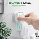 6 Pcs Toothbrush Holders Wall Mounted, Single Slot Design, Shower Self Adhesive Wall Mounted Toothbrush Holder with Cover, Waterproof and Dustproof, Suitable for Bathroom, Family, Travel (Transparent)