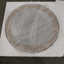 35" Wood Round Mirror, Rustic Wall Mirror with Thick Frame, Large Round Mirrors for Wall Decor, Wooden Circle Beveled Mirrors for Entryway, Farmhouse, Washed White