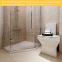 Uxcell Shower Door Side Seal, U-Type Shower Door Sweep for 7/16" Glass 130" Long Silicone Frameless Glass Door Seal Strip, Stop Shower Leaks, Clear