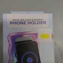 Wavy LED Light And Mirror Phone Holder