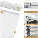 Grandekor Top Down Bottom Up Cellular Shades Cordless, 27" Wx72 H, Pull Down Honeycomb Blinds for Windows Room Darkening Blinds & Shades for Living Room Bedroom, Blackout, White