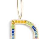Christmas Ornaments,Letter D Ornaments for Christmas Tree,Hanging Xmas Ornament for Mother Best Friends Sister Wife (Color in the Season Ornament)