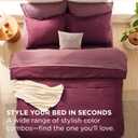 Bedsure Full Size Comforter Set - 7 Pieces Burgundy Full Bedding Set for All Seasons, Boho Contrasting Design Bed in a Bag with Comforter, Sheets, Pillowcases & Shams