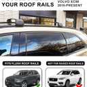 Roof Rack Crossbars for 2016-2026 Volvo XC90 & Hybrid with Flush Roof Rail | Lockable Aluminum Rooftop Cross bars, 165 lbs Dynamic Capacity, Quiet, Sunroof-Friendly Cargo Bars for Kayak Bike Luggage Ski