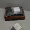 WOCKODER Vintage Record Players for Vinyl with Speakers Belt-Driven Retro Turntable LP Player Support 3-Speed, Bluetooth Playback, AUX-in, Headphone, RCA All-in-one Auto Stop Phonograph Wooden Brown