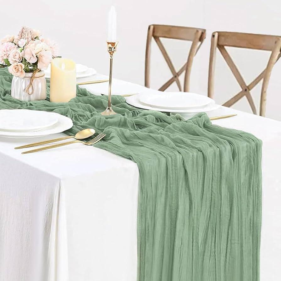 Pack Cheesecloth Table Runner Shades Of Green Cheese Cloths Table Runner, 3 Pack