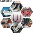 2 AWG Flexible Battery Cable with 5/16" Terminals - OFC Pure Copper Inverter & Welding Wire for Automotive Solar RV Motorcycle (Red + Black 1.5FT Pair)