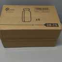 8 Pack 16 Oz Reusable Glass Milk Bottles w 100% Airtight Heavy Duty SCREW Lid & 2 Pour Spouts - Glass Juice Bottles w Capacity Mark - Beverage Drinking Jar Juice Container Breast Milk(Extra 2 Lids)