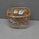 Rectangle small wicker baskets for sundries 3pcs storage bins.